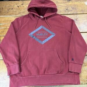 Vintage Y2K Hurley Hoodie Red Size XL Red Surf